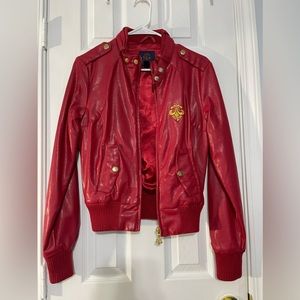 Women leather bomber jacket